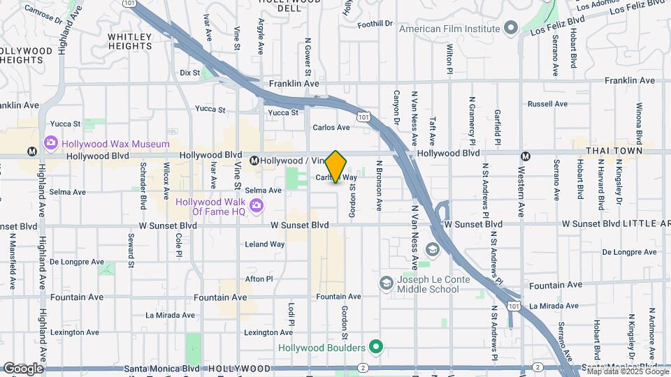 6057 Selma Ave Mapa y Detalles de la Ubicación