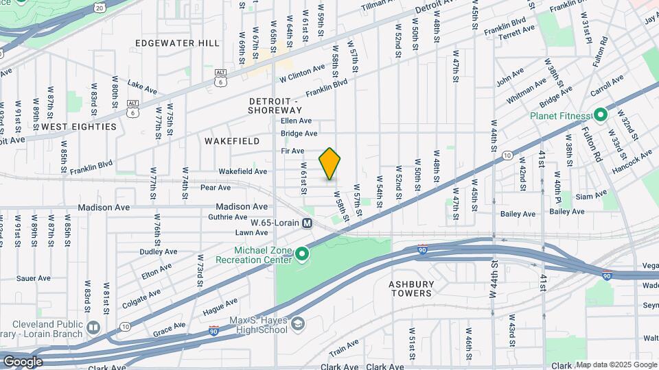 1962 W 58th St Map and Location Details