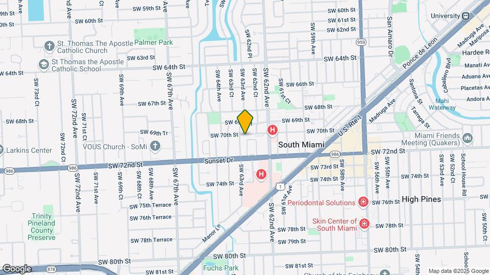 6290 SW 70th St Map and Location Details
