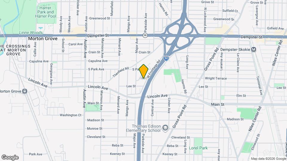 8512 Frontage Rd Map and Location Details