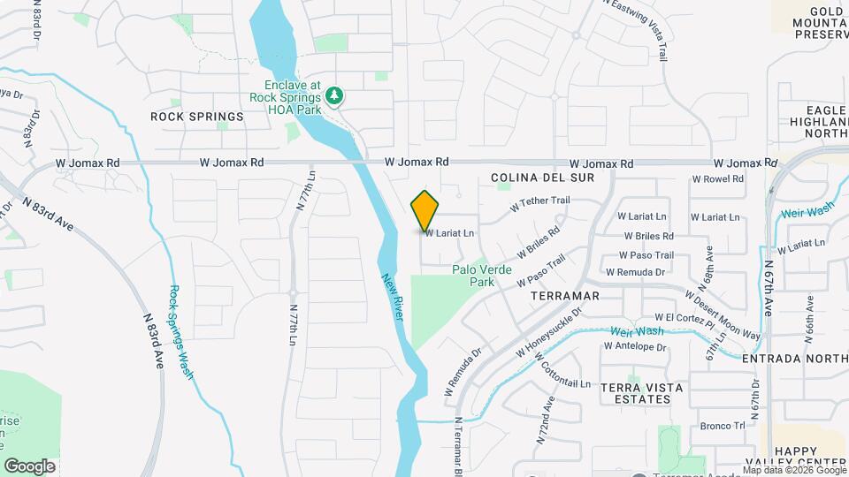 7461 W Lariat Ln Map and Location Details