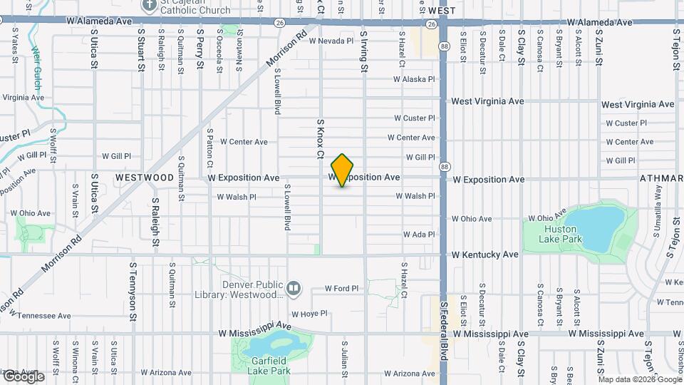 3401 W Walsh Pl Mapa y Detalles de la Ubicación