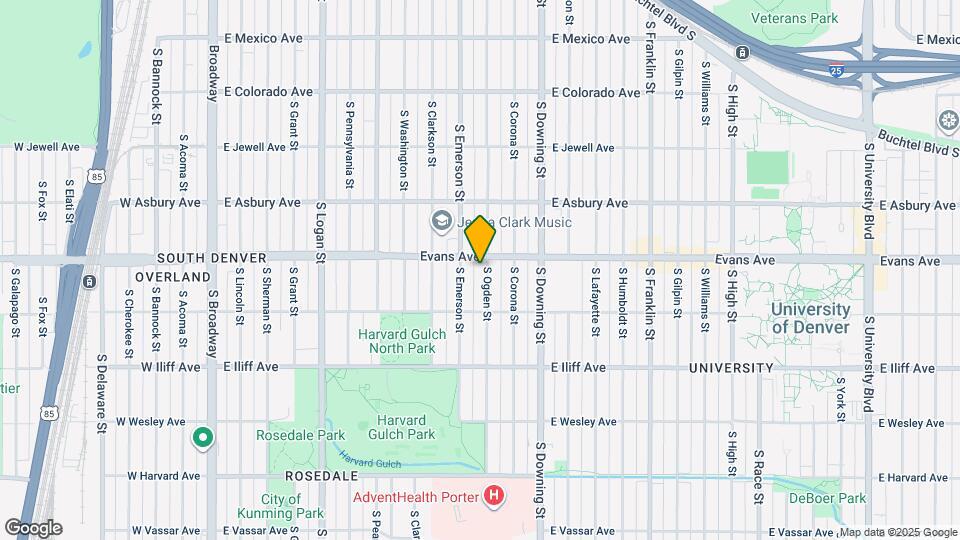 2119 S Ogden St Map and Location Details