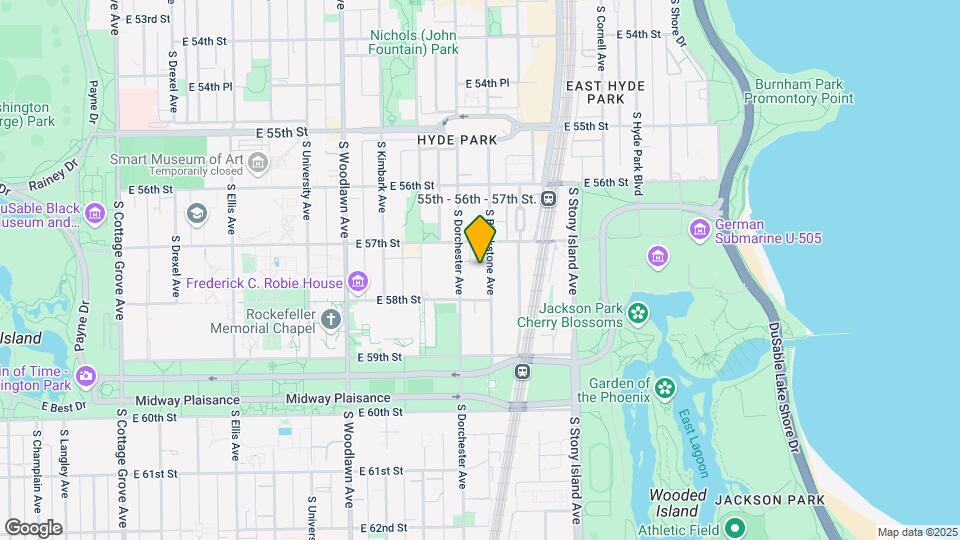 5728 S Blackstone Ave Map and Location Details