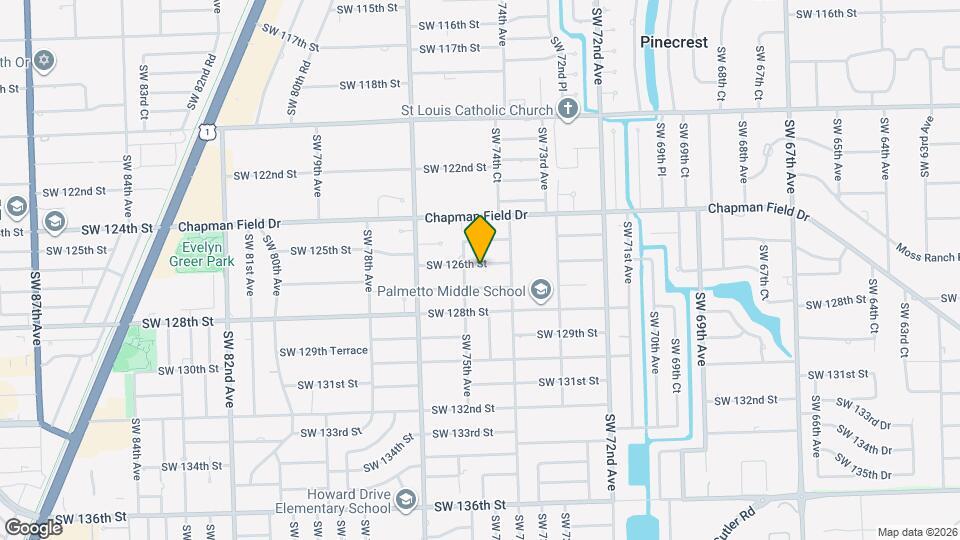 7460 SW 126th St Map and Location Details