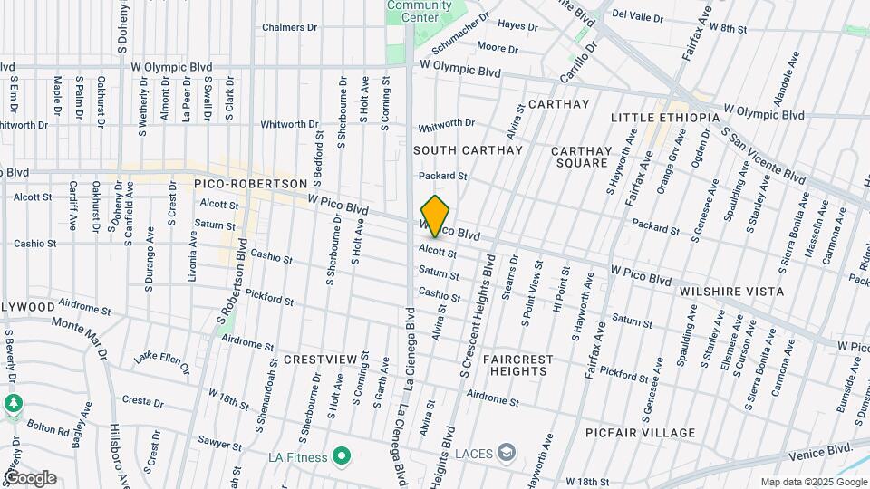1211 S Crescent Heights Blvd Map and Location Details