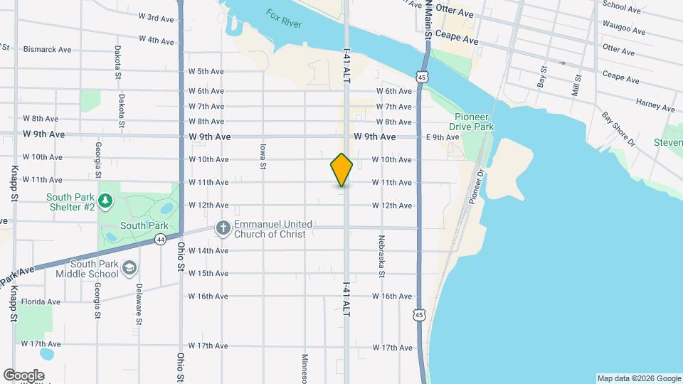 1113 Oregon St, Unit B Map and Location Details