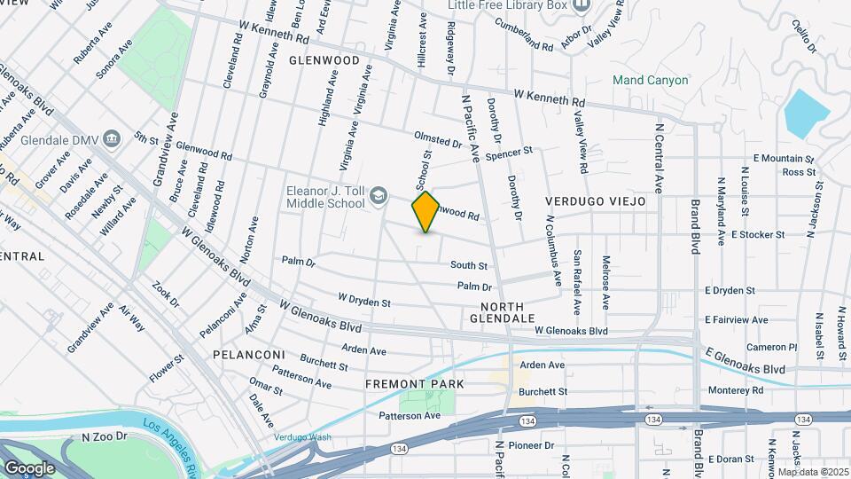 580 W Stocker St Map and Location Details