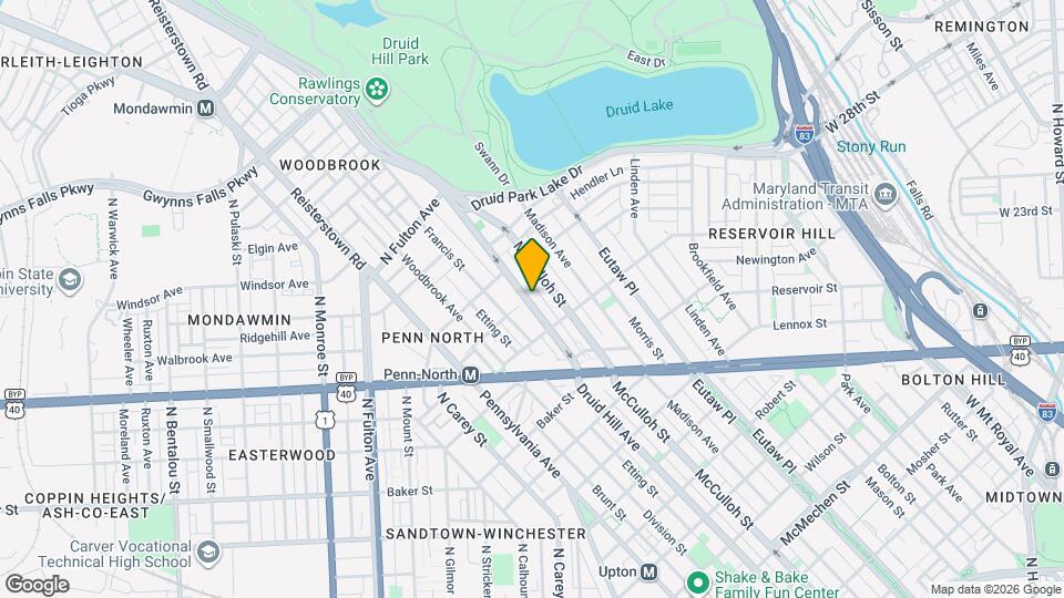 2457 Druid Hill Ave Map and Location Details