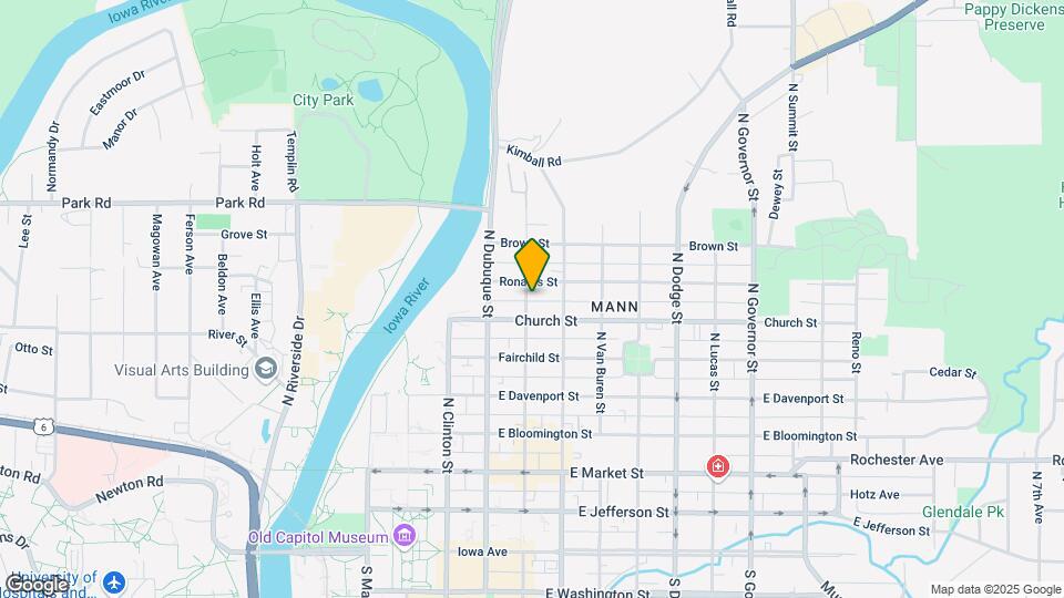 628 N Linn St Map and Location Details
