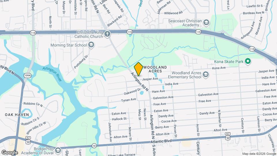 453 Arlington Rd N Map and Location Details