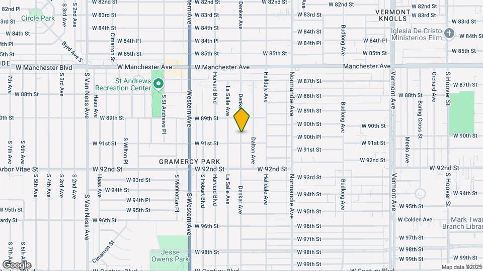 8942 S Denker Ave Map and Location Details