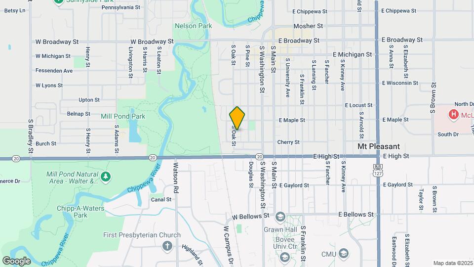 625 S Oak St Map and Location Details
