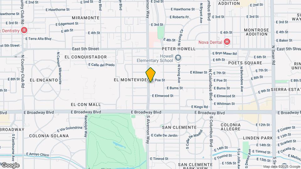 202-226 N Alvernon Way Mapa y Detalles de la Ubicación