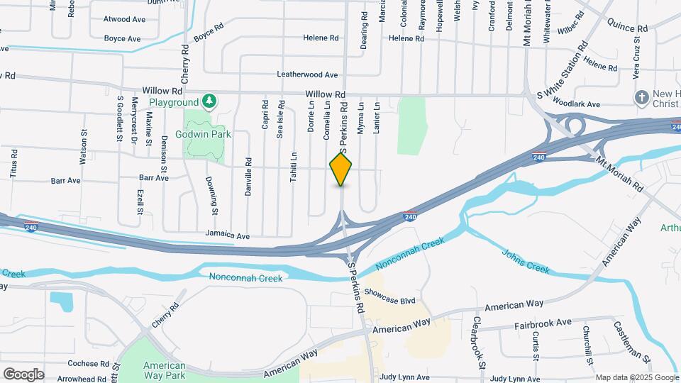 1859 S Perkins Rd Map and Location Details