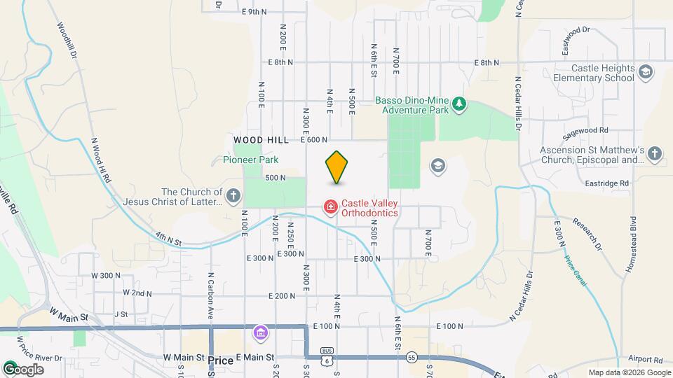 400 N 4th E Map and Location Details