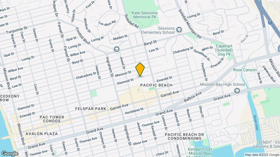 1801 Diamond St Map and Location Details