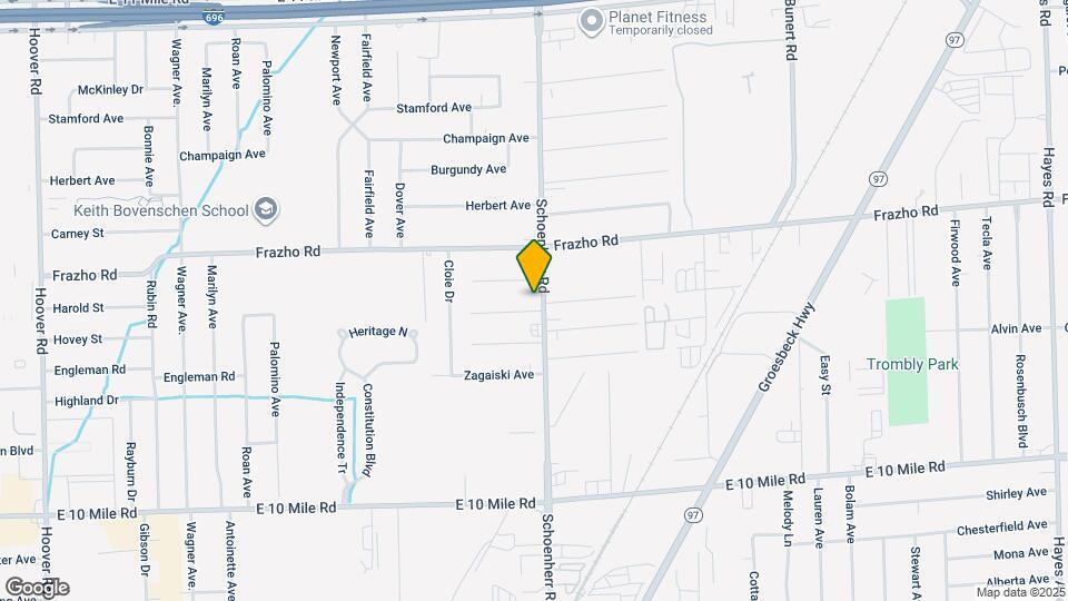 25809 Schoenherr Rd Map and Location Details