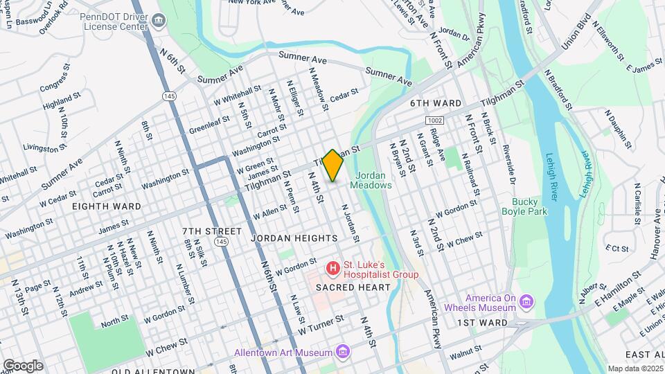 602 N Jordan St Map and Location Details