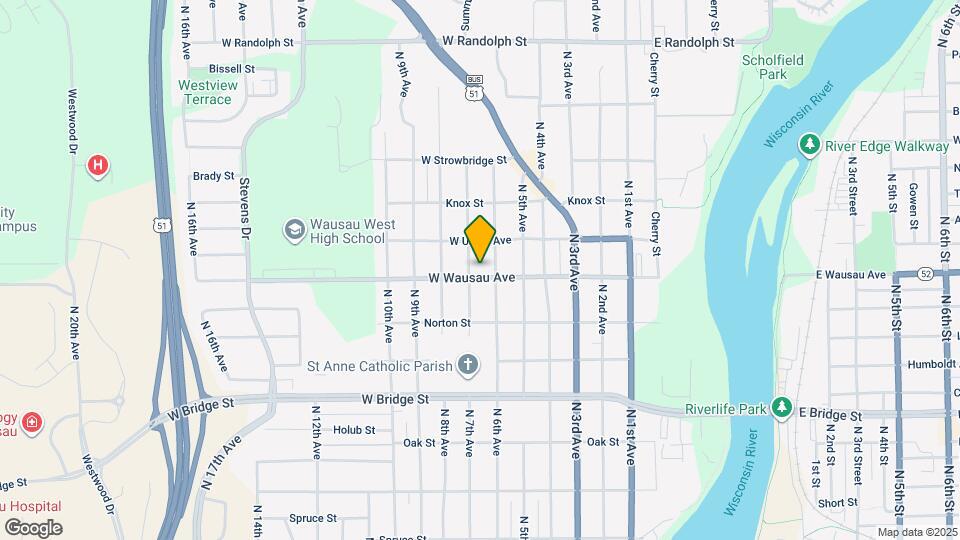 610 W Wausau Ave Map and Location Details