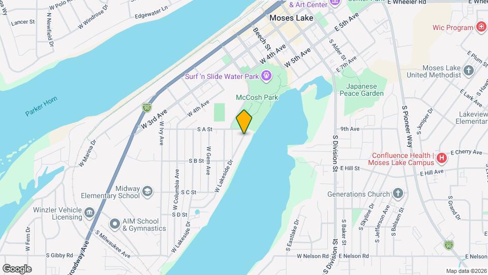 1021 W Lakeside Dr Map and Location Details