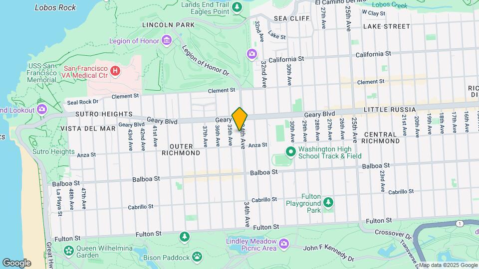 553 34th Ave Map and Location Details