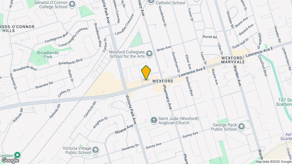 1780 Lawrence Ave E Map and Location Details