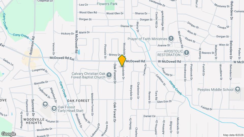 2839 Woodside Dr Map and Location Details