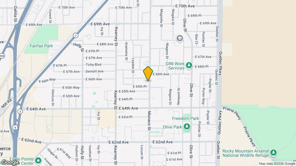 6531 Monaco St Map and Location Details