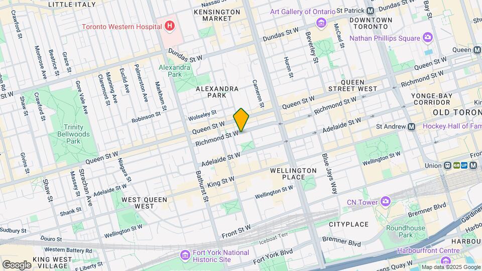 505 Richmond St W Map and Location Details