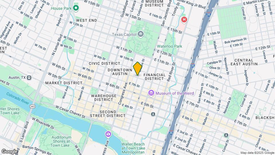 800 Brazos St Map and Location Details