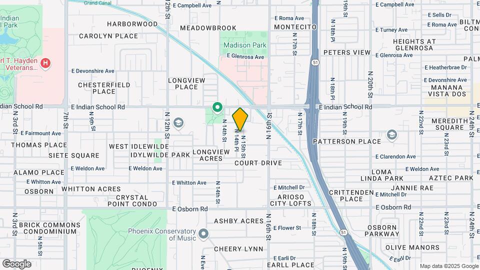4033 N 14th Pl Map and Location Details