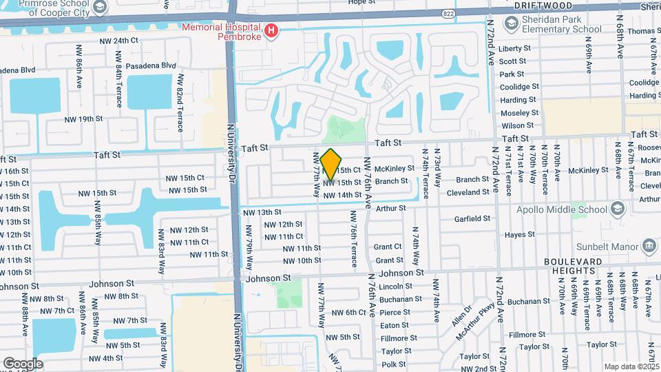 7720 NW 15th St Map and Location Details