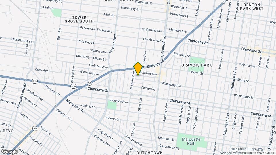 3719 Winnebago St Map and Location Details