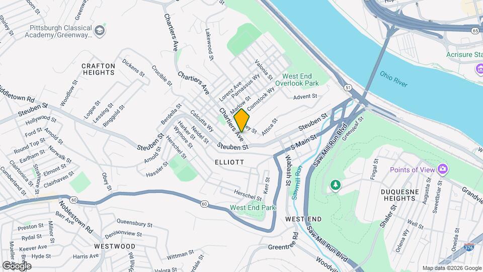 731 Chartiers Ave Map and Location Details