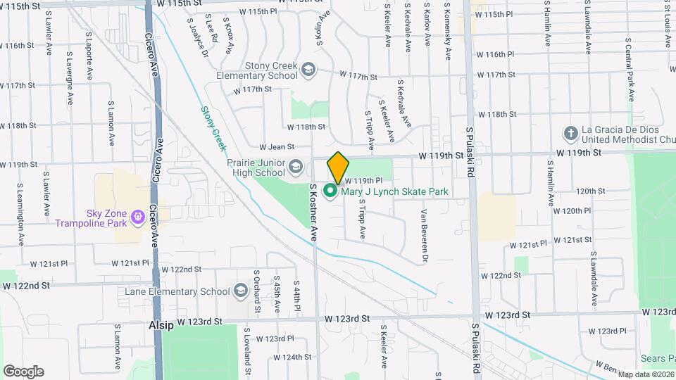11954 S Kildare Ave Map and Location Details