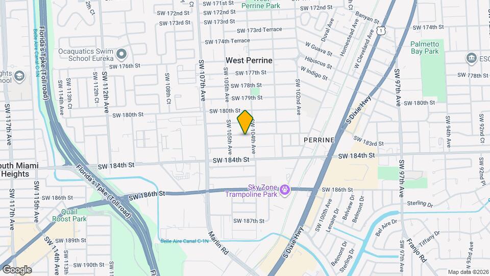 10420 SW 182nd St Mapa y Detalles de la Ubicación