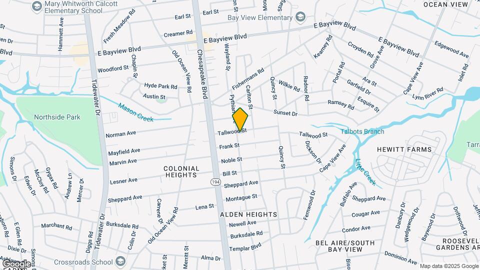 1201 Tallwood St Map and Location Details