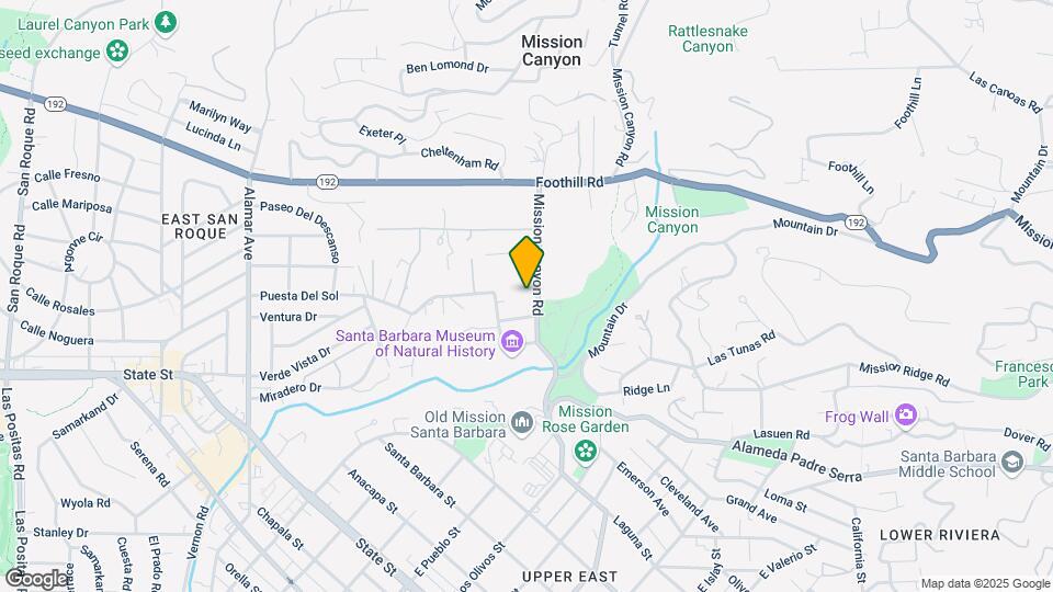 679 Mission Canyon Rd Map and Location Details