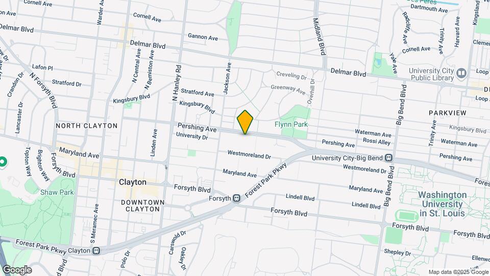 7358 Pershing Ave Map and Location Details
