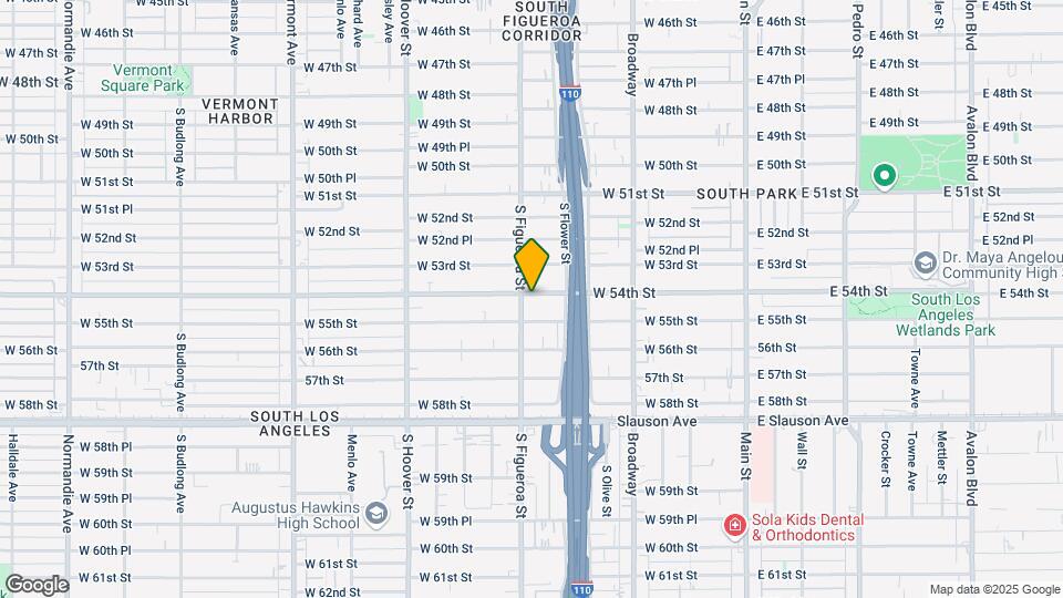 5400 S Figueroa St Map and Location Details