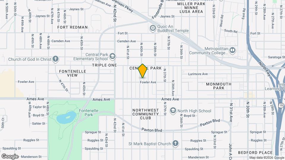 4707 N 40th St Map and Location Details