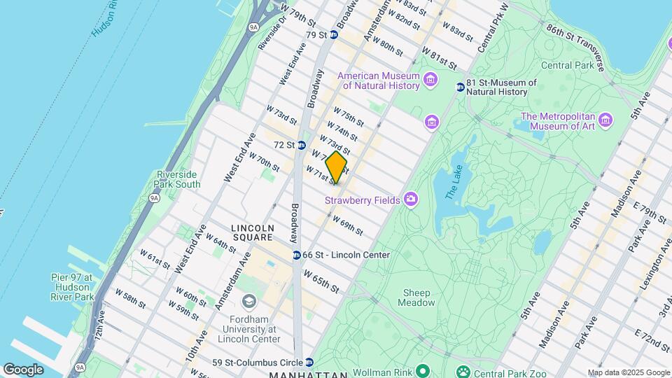 106 W 71st St Mapa y Detalles de la Ubicación