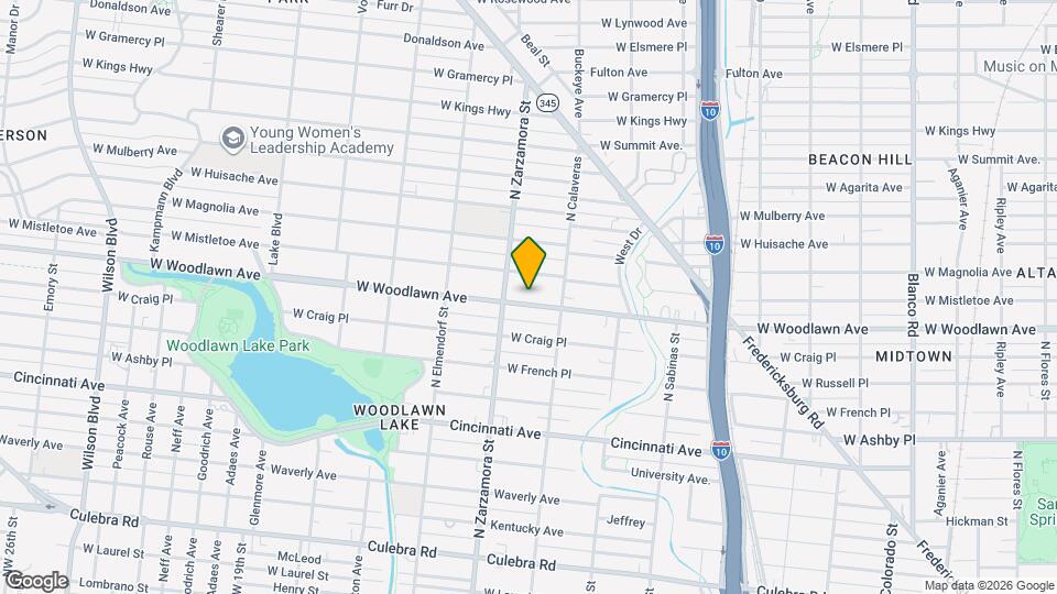 1629 W Woodlawn Ave Mapa y Detalles de la Ubicación