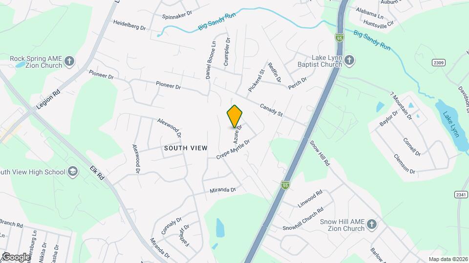 5725 Azure Dr Map and Location Details