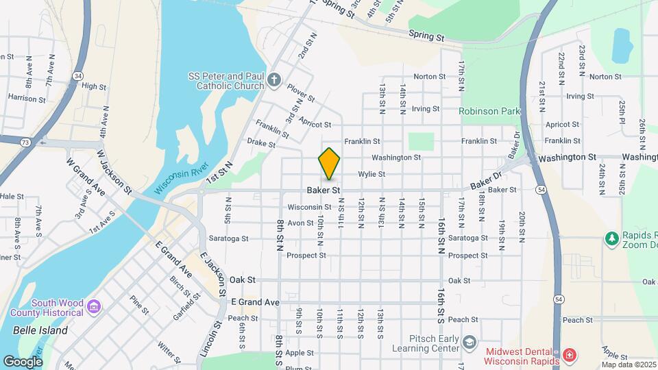 1021 Baker St Map and Location Details