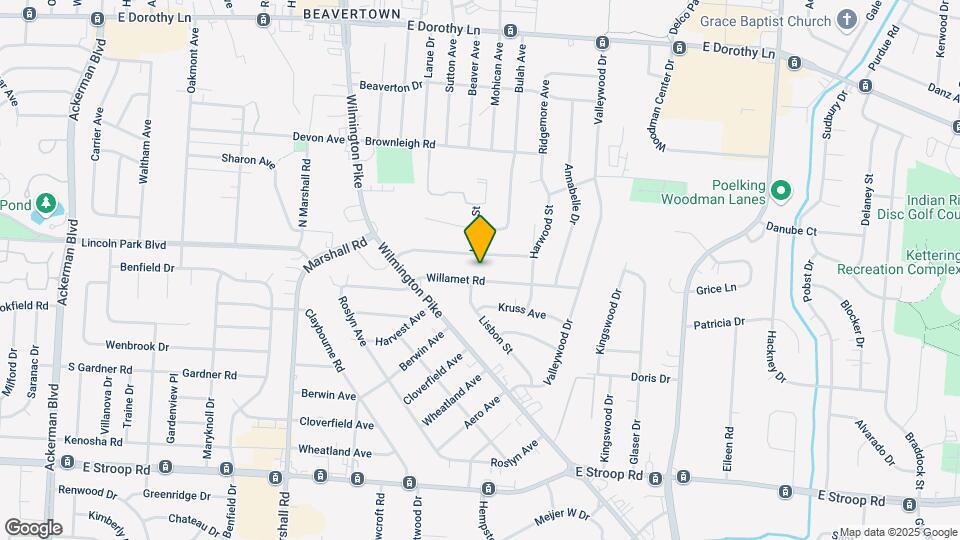 1705 Willamet Rd Map and Location Details