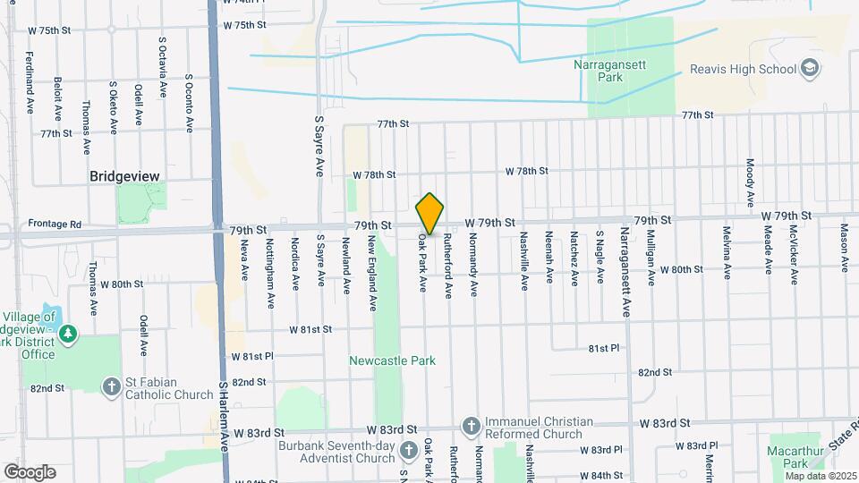 7919 Oak Park Ave Map and Location Details