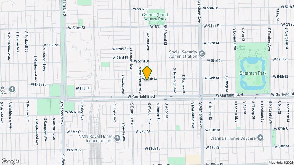 5410 S Wolcott Ave Map and Location Details