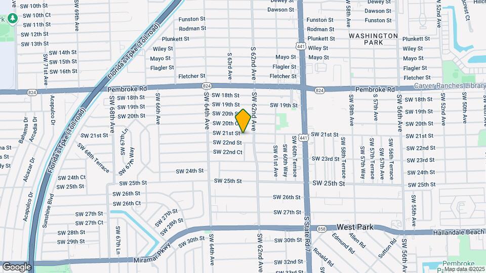 6240 SW 21st St Map and Location Details